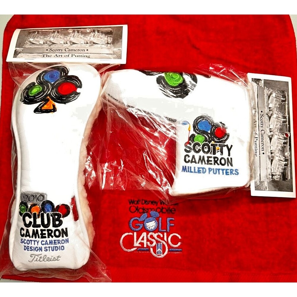 Titleist Scotty Cameron 2010 Club Cameron Leather Putter & Wood Head Covers